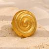 MamacitaSlay Exaggerated Thread Wide Resizable Ring 18K Gold Plated Stainless Steel Waterproof Jewelry 2026 New Design Gift