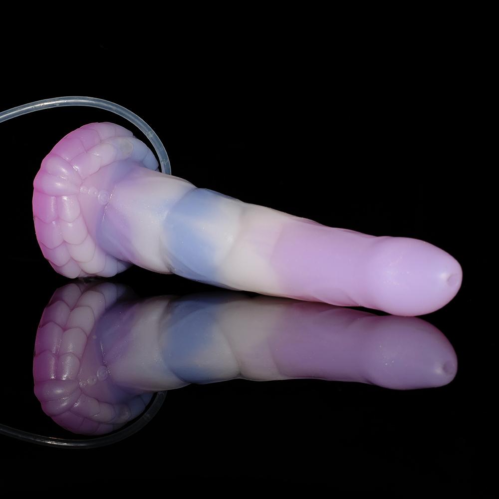 Suction Dildo Faak Squirt With Cup Silicone Curved Anal Plug Syringe Tube Spray Ejaculation Penis Gspot Stimulate Sex Toys Shop