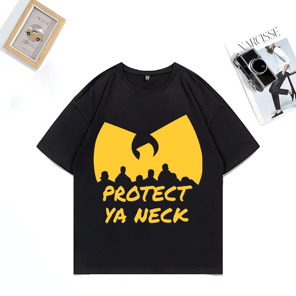 2025 Summer Hip Hop Années 90 Wu Clan 100 Pure Cotton Printed Tshirt Men Womens NEW Streetwear Clothes Tops Casual Oversized