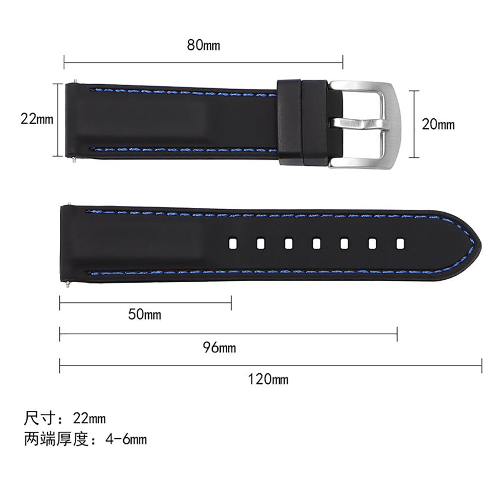 18mm 20mm 22mm 24mm 26mm Uhrenarmband Sport Vintage Silikon Uhrenarmband Edelstahlschließe Uhrenzubehör für Seiko