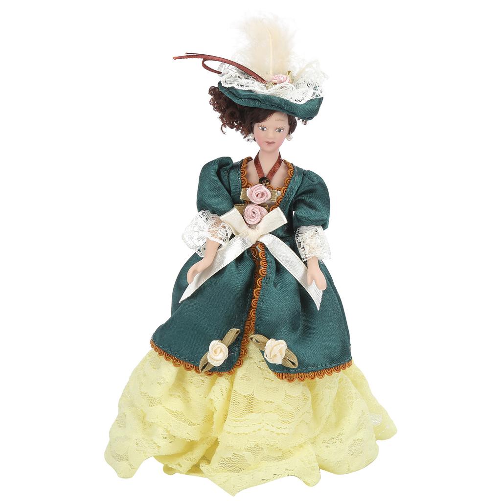 1 12 Doll House Victorian Lady Women Miniature Porcelain Dolls Doll House Decoration