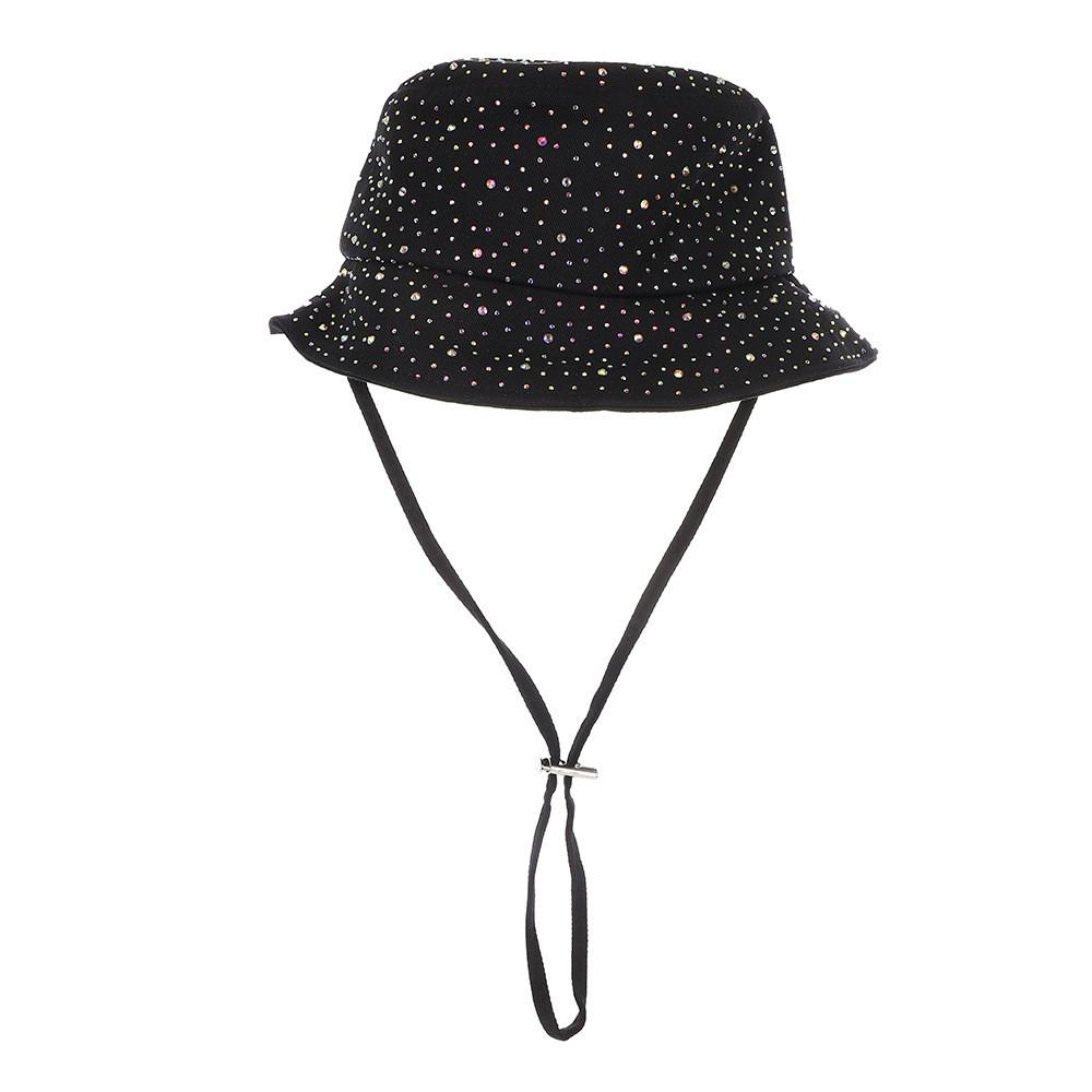 Water Diamond Cotton Fisherman Hat For Women With Sun Protection Travel Accessory