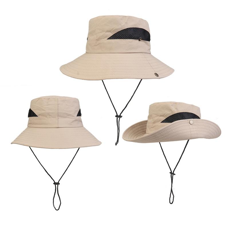 Solhatter for menn Bred skygge sammenleggbar Boonie bøttelue UV-beskyttelse for kvinner Safari Sykling Fiske Strandtur Vandring Klatring Utendørs