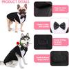 AOFITEE Dog Tuxedo Formal Dog Suit and Bandana Set, Gentle Dogs Wedding Party Suit Bow Tie Shirt, Tuxedo for Small Dogs Costume Outfit with