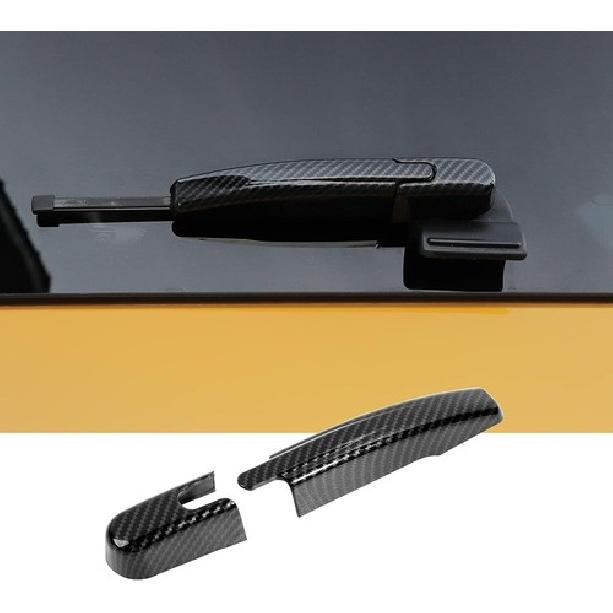 2pcs  Rear Window Rain Wiper Cover Trim Decor For Ford Bronco Sport Carbon Fiber