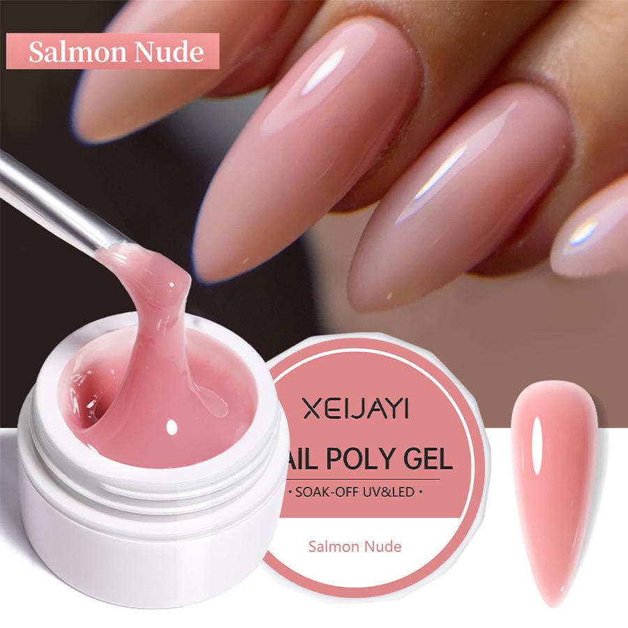 UV/LED Gel na prodlužování nehtů Křišťálový fototerapeutický gel Modelovací Rychle vytvrzující Pevný gel DIY Salon Nástroj pro nail art