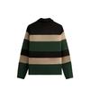 Kith Stripe Microsuede Tanner Color Block Striped Pullover Long Sleeve Polo Shirt Men Tops Black KHM032334-001