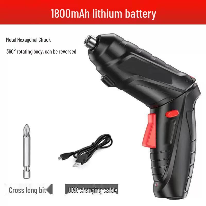 Rechargeable Handheld Electric Screwdriver and Drill Set with Screw Bits