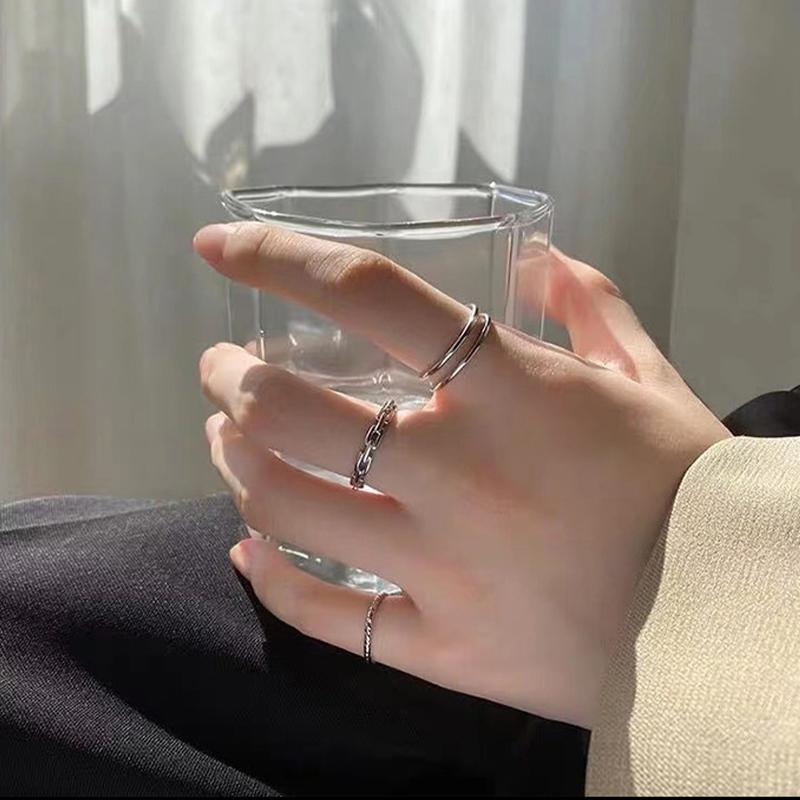 7Pcs/set Punk Finger Rings Black Rings Set Statement Korean Style Joint Ring For Women Gothic Fashion Jewelry 2026 Cool Vintage