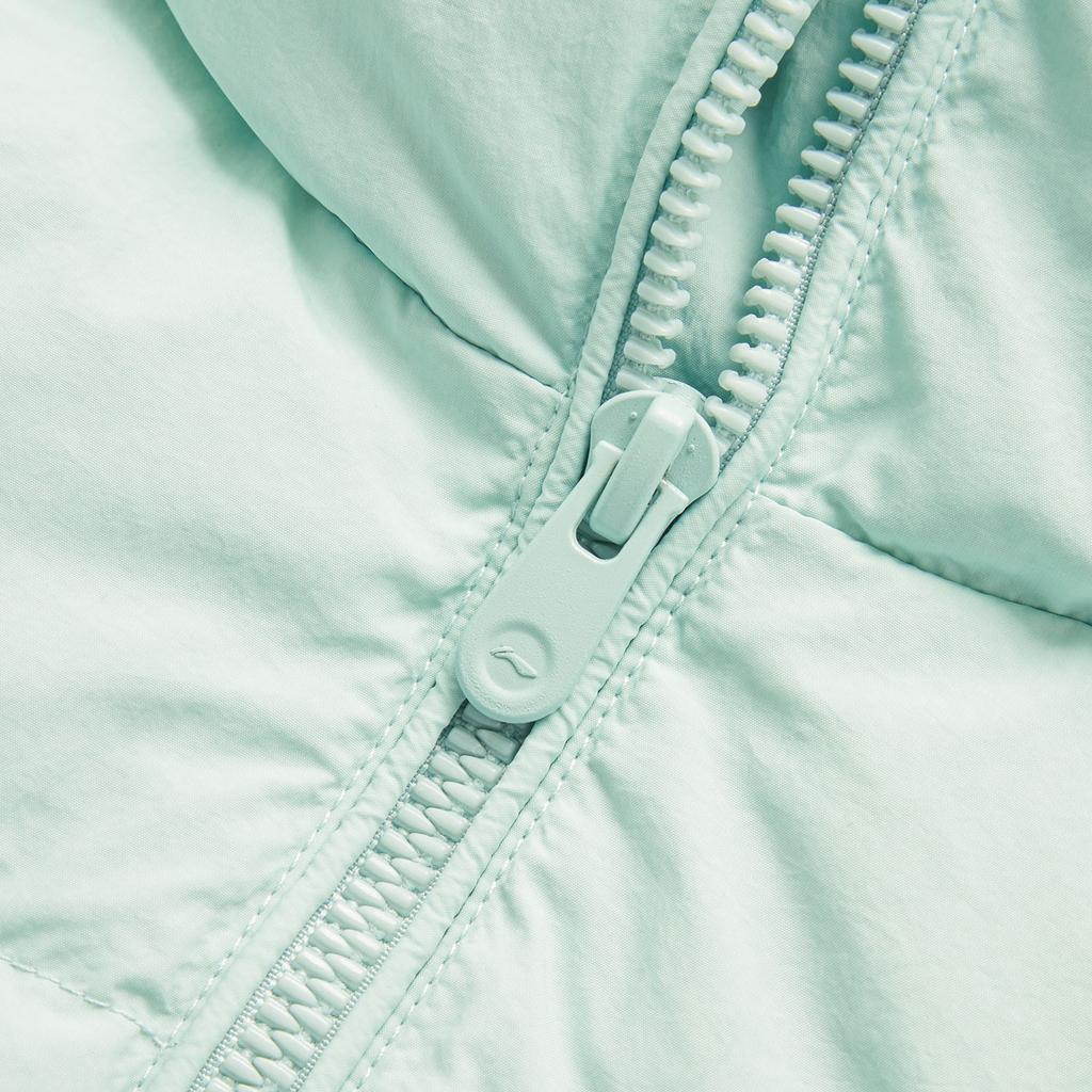 Li Ning Hot Pot Daunen Serie Wasserabweisend Stehkragen Buchstaben Print Warm Lässig Vielseitig Reißverschluss Kurze Winter Daunenjacke Damen Jacke AYMU478-3