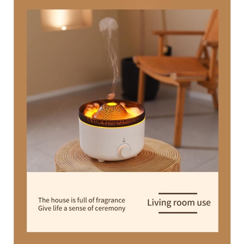 Bedroom Air Humidifier Volcanic Fogger Essential Oil Diffuser