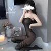 Tearable See-Through Lingerie Set: Tempting Stockings Bodysuit
