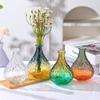European Rhombus Glass Small Vase Home Decoration Wedding Decoration Relief Glass Small Vase Tabletop Ornament