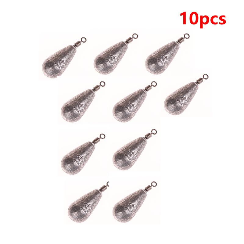 

10 шт. свинцовых грузил обратного рыболовного грузила вращающееся кольцо в форме восьмерки скользящее свинцовое грузило в форме капли воды