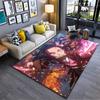 Anime Style Carpet with Fiery Pattern and Vibrant Character Design Suitable for Use As an Anti-slip for Living Room Bedroom Sofas