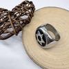 European & American Retro Signet Ring: Multi-Color Six-Pointed Star Men's Stainless Steel Jewelry.