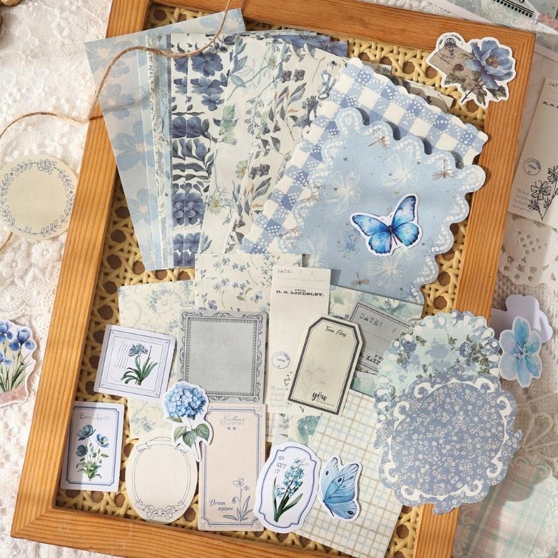 Retro Florals Scrapbook-Sticker-Set Mit Eleganten Blumendesigns Für Journaling-Projekte Und Kreative Geschenke