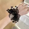 1/2pcs Fashion Lace Hair Ring Retro Embroidered Leaf Mesh Ponytail Headband Daily Matching Women's Perfect Gift Hair Accessories
