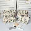 Dustproof Embroidered Cosmetic Bag Large Capacity Pencil Case Simple Cosmetic Storage Bag  Travel