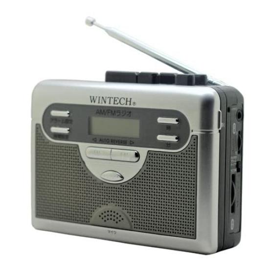 WINTECH Radio Tape Recorder with Special AC Adapter Pack X Features Digital Radio FM Digital Alarm 2 AA Batteries and AC Adapter PCT-11R2AD AM/FM