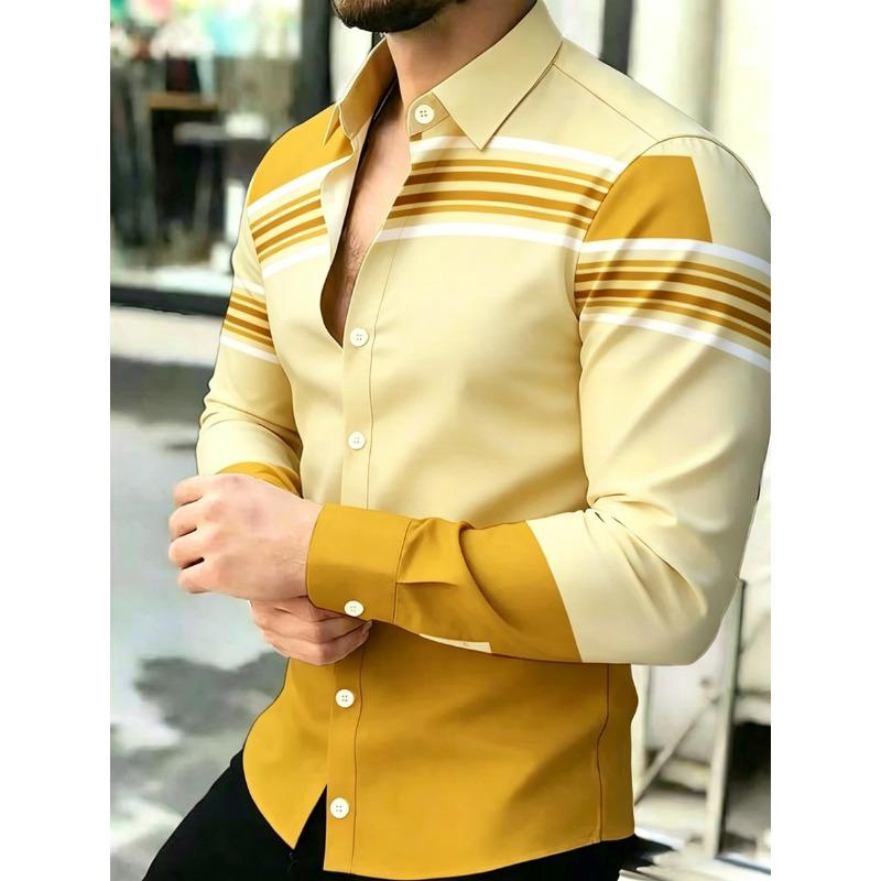 Herren Business Casual Hemd mit Aufdruck und langen Ärmeln, Modisches Schlank geschnittenes Leichtes Oberteil für Frühling/Sommer, Einfach Elegant Vielseitig für Pendler Professionelle Kleidung