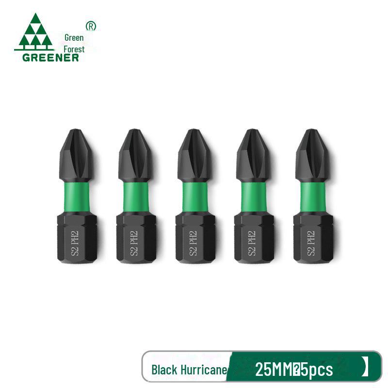 Green Forest High-Impact Magnetic Cross Hand Drill Set with German-Imported Screwdriver Bits