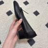 Elegant Bowknot Ballerina High Heels Women's Flat Round Toe Comfort Slip-On Ladies Loafers Leather Single Shoes