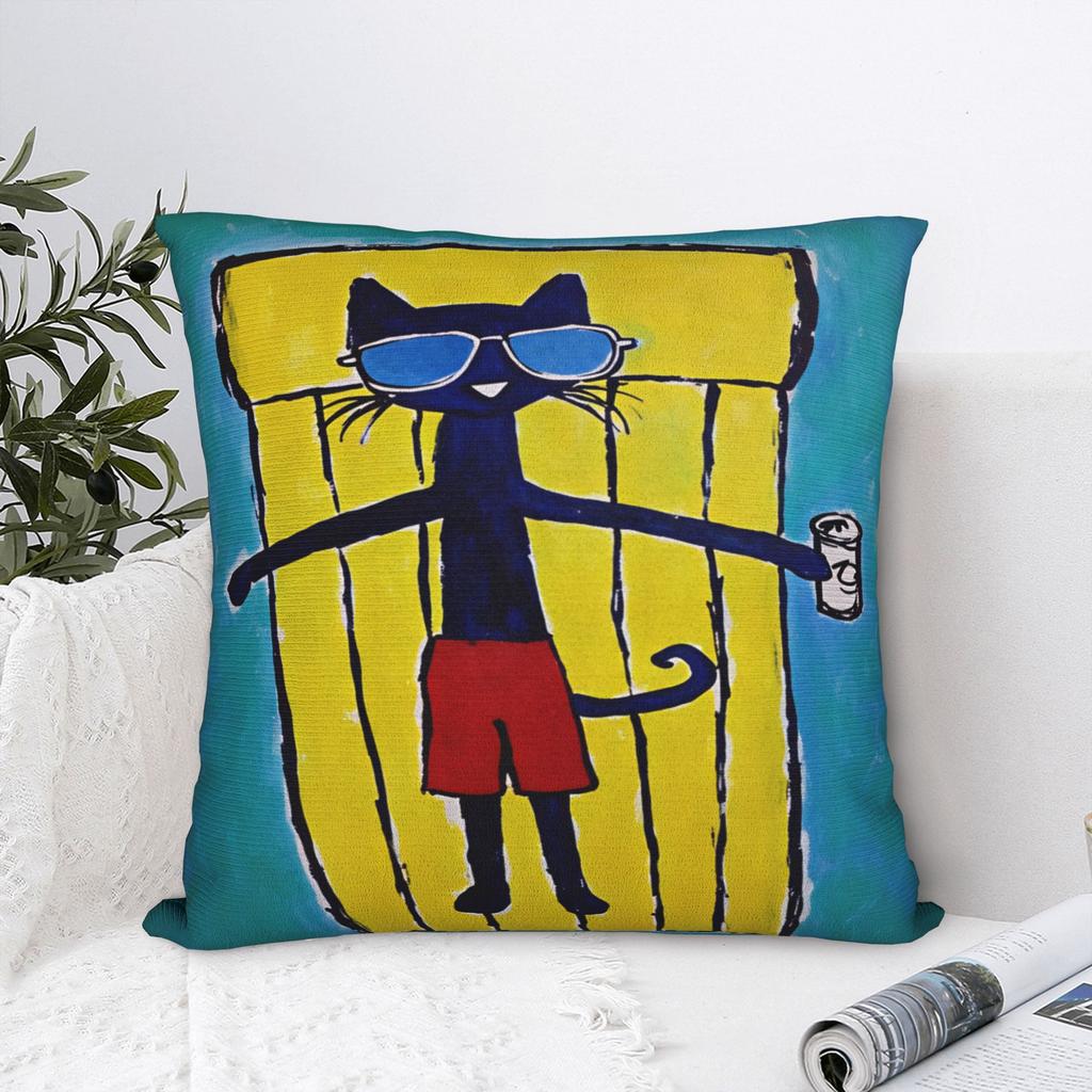 Pete the Cat Pillow Cover  Design Cushion Cover Novelty Pillow Case For Wedding Party Home Decor