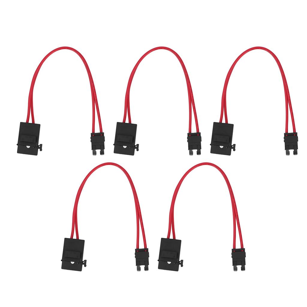 5Pcs Car Fuse Holder Connector Mini Heavy Duty Wire Extension for Vehicle ATM 20A 16AWG with 5 Fuses