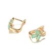 Kinel Green Stone Rose Gold Farbe Englische Ohrringe für Frauen