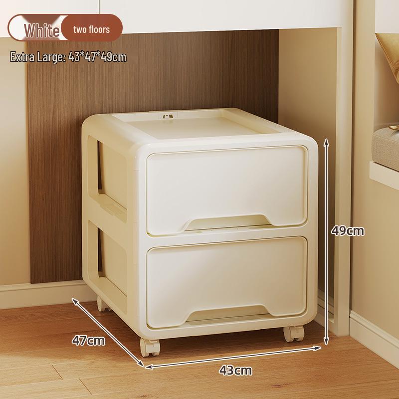 Multi-layer Plastic Drawer Snack Storage Cabinet for Living Room or Bedside