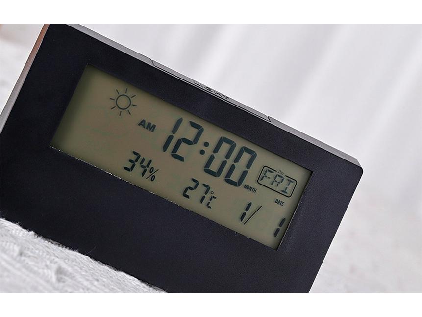 Cross-border Luminous Alarm Clock with Thermometer and Hygrometer - Weather Display for Students