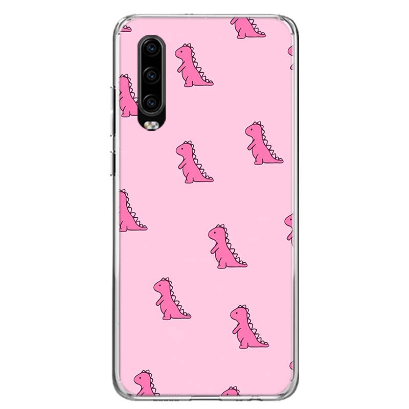Cute Animal Dinosaur Baby Cover Phone Case For Huawei P30 P20 P10 P40 P50 Pro Mate 20 40 30 10 Lite Popular Fundas Art Gift