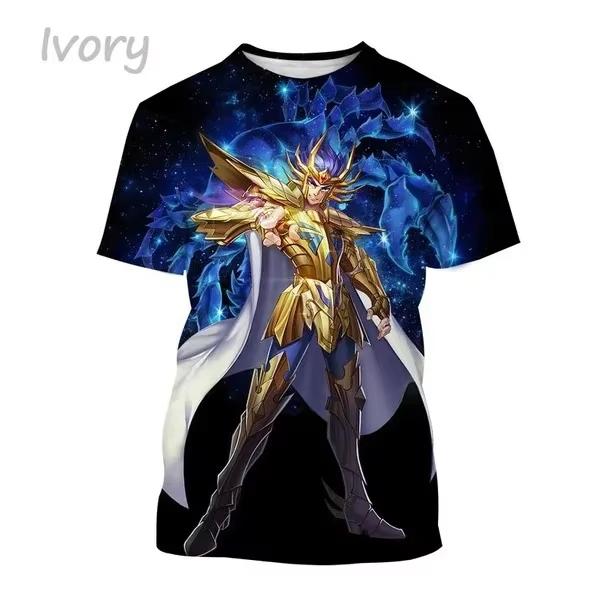 

Hot Selling Anime Saint Seiya Printing T-shirts 3D Men/Women Short Sleeve Tee Shirt Summer Fashion Harajuku Kid Cartoon Tops XXS