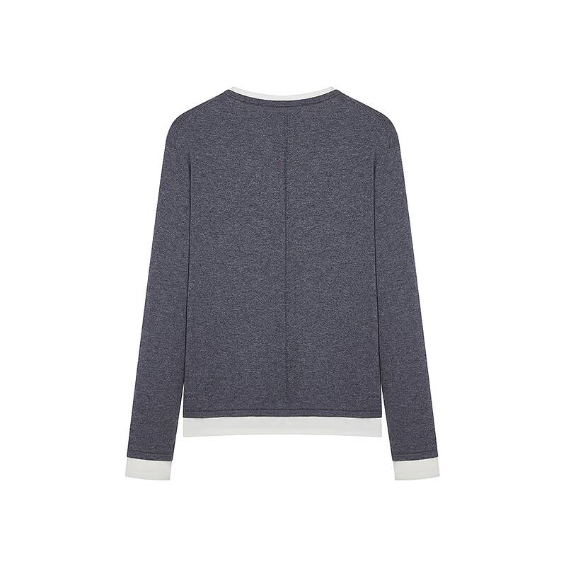 Teenie Weenie Women's Faux Two-Piece Contrast Knit Sweater