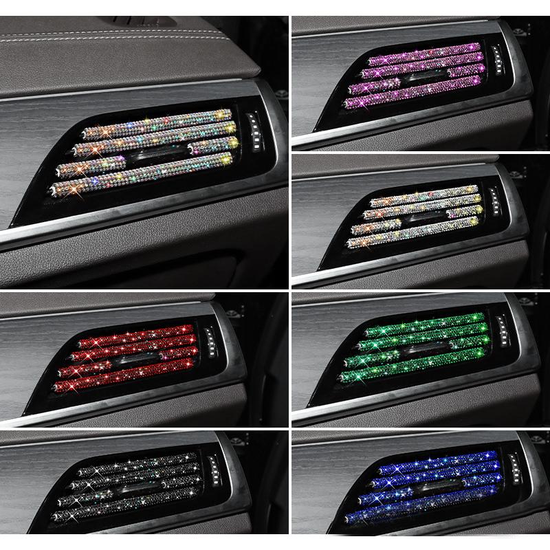 Car Air Conditioner Outlet Decorative Strips U Shape Moulding Trim Decor Strips Car Styling Auto Interior Mouldings Accessories