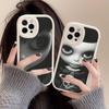 Dark Cute Girl Doll Leather Phone Case For IPhone 16 16e 15 14 13 12 11 Pro Max Plus Mini Cover