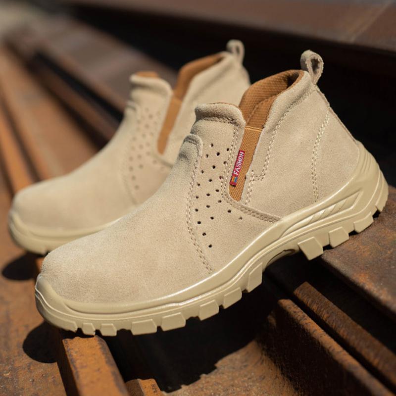 

Oulylan Men s Steel Toe Safety Shoes Anti-Smash Anti-Puncture Work Safety Boots Summer Comfortable Breathable Work Shoes 46