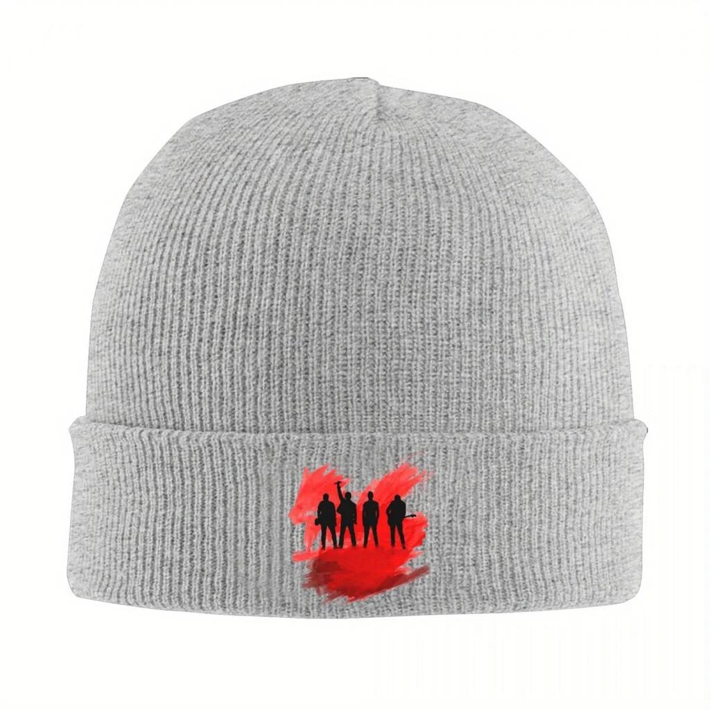 New U Band Paint Silhouette Knitted Caps Womens Unisexs Beanie Winter Hats Hip Hop Melon Cap