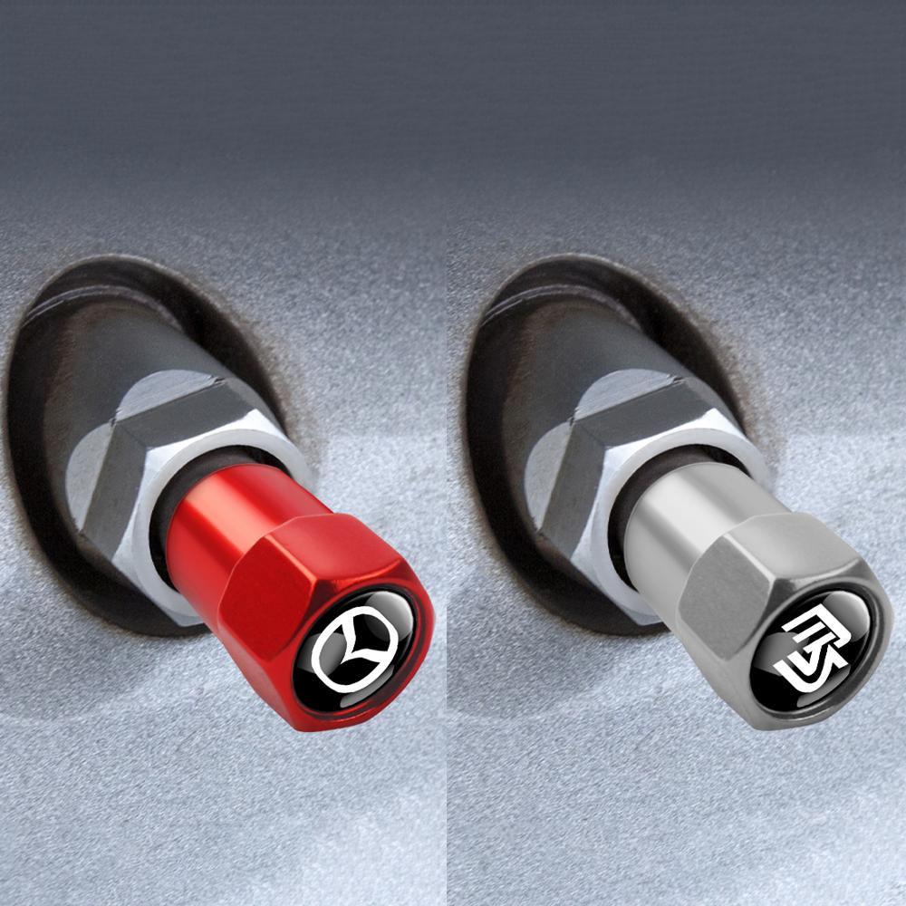 4PCS Car Aluminum Tire Valve Caps Wheel Tyre Stems Air Valve Covers Emblem Exterior For MAZDA MS Emblem Auto Styling Accessories HGEWE