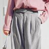 Cotton Blend Womens Pants With Slim Fit And High Waist For Casual Wear