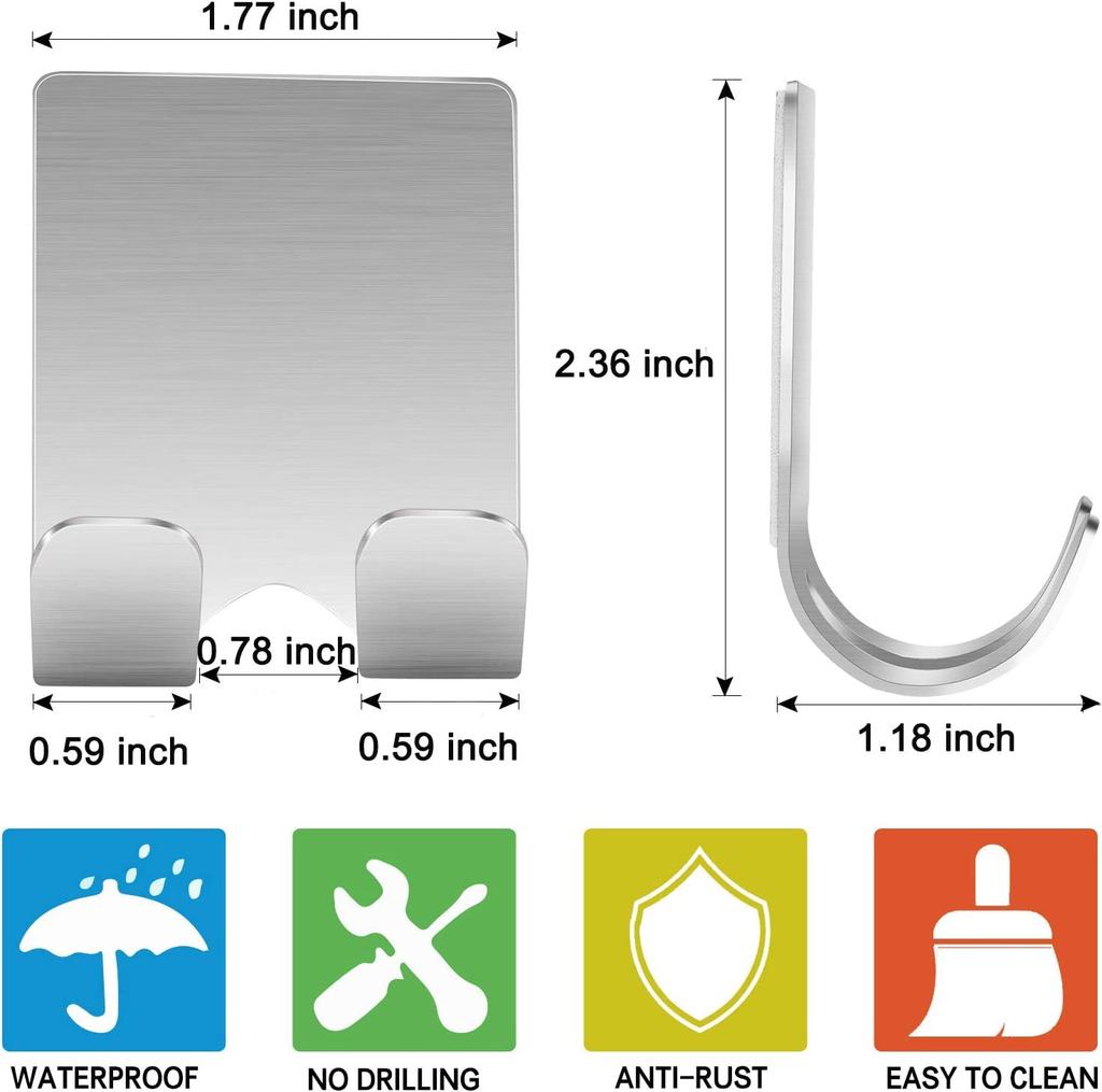 6/2pcs Razor Holder 304 Stainless Steel Men Shaving Shaver Razor Stand Shelf Shaving Razor Storage Rack Bathroom Hook Organizer