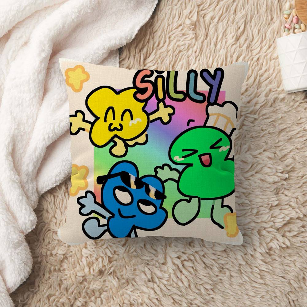 Funny Anime BFDI Cushion Cover Polyester Sofa Cushions Decorative Throw Pillows Home Decoration Pillowcover