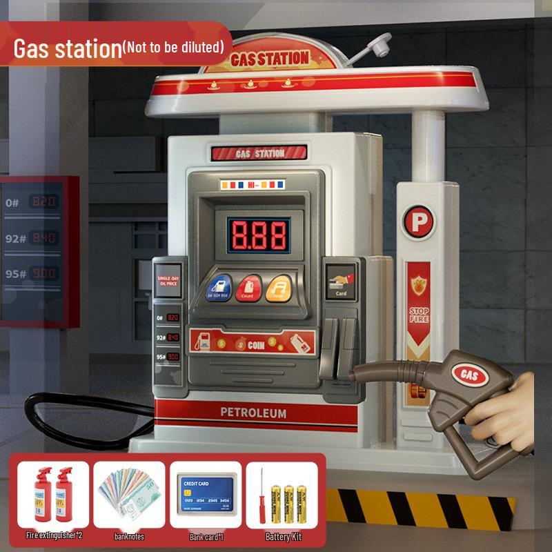 

Kids Electric Gas Station Playset with Lights & Music