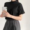 Mizqz Loose Mock Neck ShorT Sleeve Inner T shirT