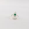Green Onyx Gemstone 925 Sterling Silver Jewelry Handmade Pear Design Ring For Wife RR-77-17