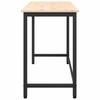 Natural Table 100 x 50 x 77 cm Engineered Wood and Steel