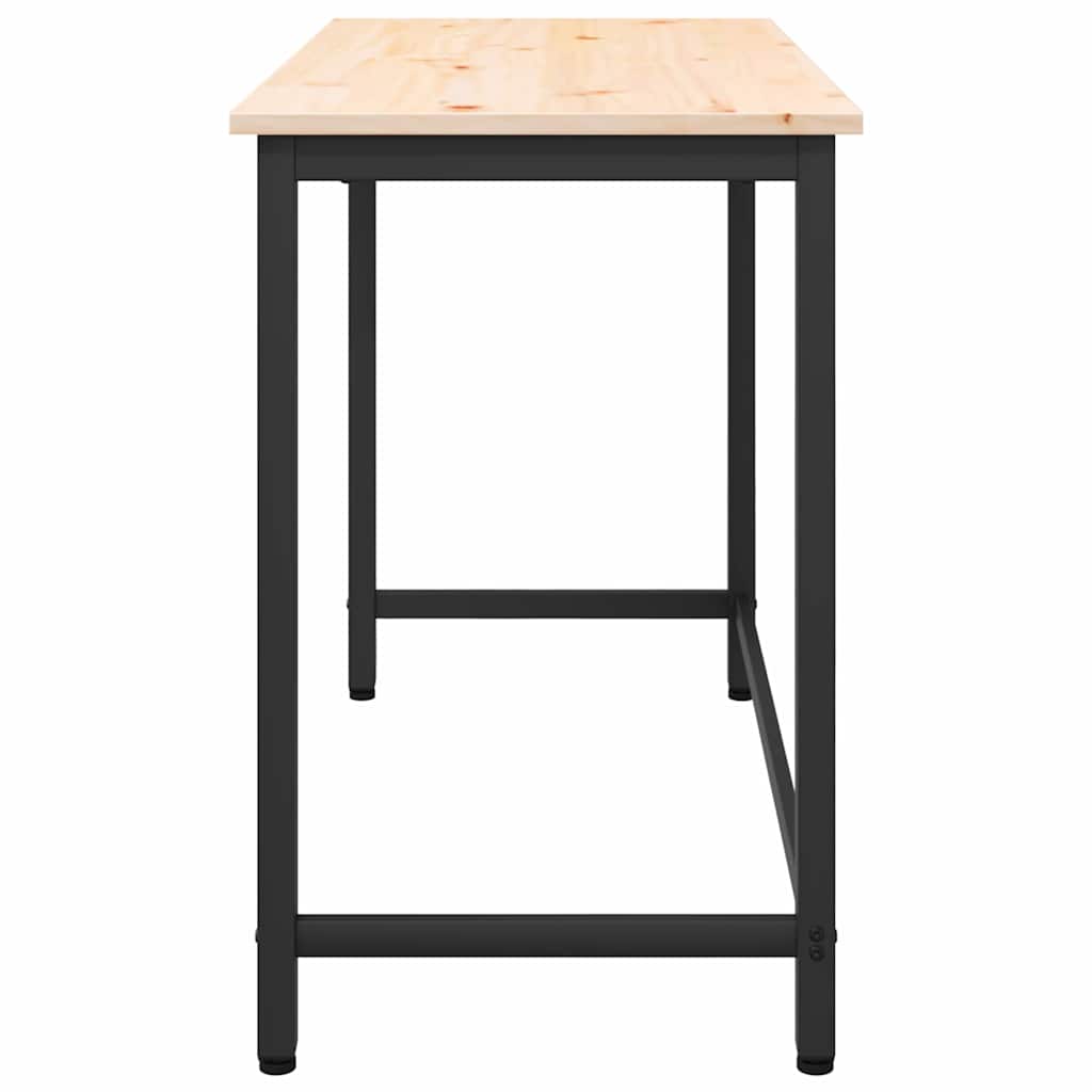 Natural Table 100 x 50 x 77 cm Engineered Wood and Steel