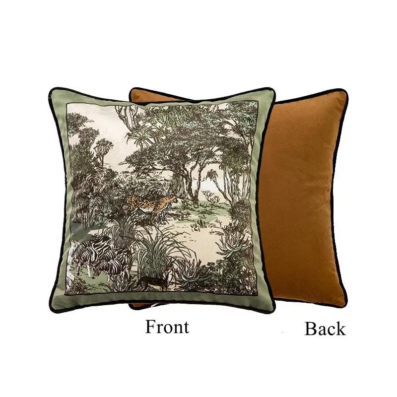 Farmhouse Throw Pillow Cover, Rustic Decorative Country Roads, Cushion Case, Home Decor for Sofa Couch, Square Velvet, Luxury