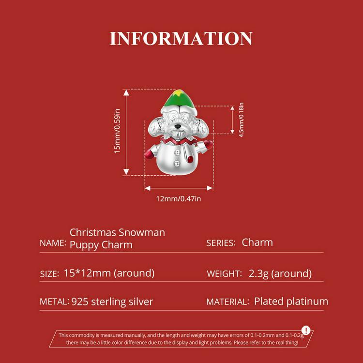 WOSTU 925 Silver Christmas Tree Car Beads Elk Snowflake Charm Snowman Puppy Cat Pendant Fit DIY Bracelet Necklace Cute Xmas Gift